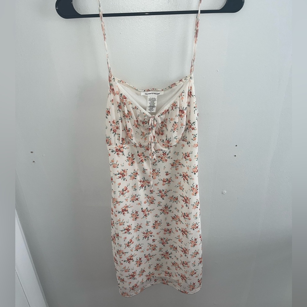 Caution to the Wind Fitted Mini Floral Dress